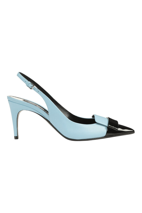 Sergio Rossi SR1 Slingbacks Two-Toned Toe High Heel Sandals