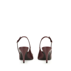 Sergio Rossi SR1 75mm Nero Wine Slingback