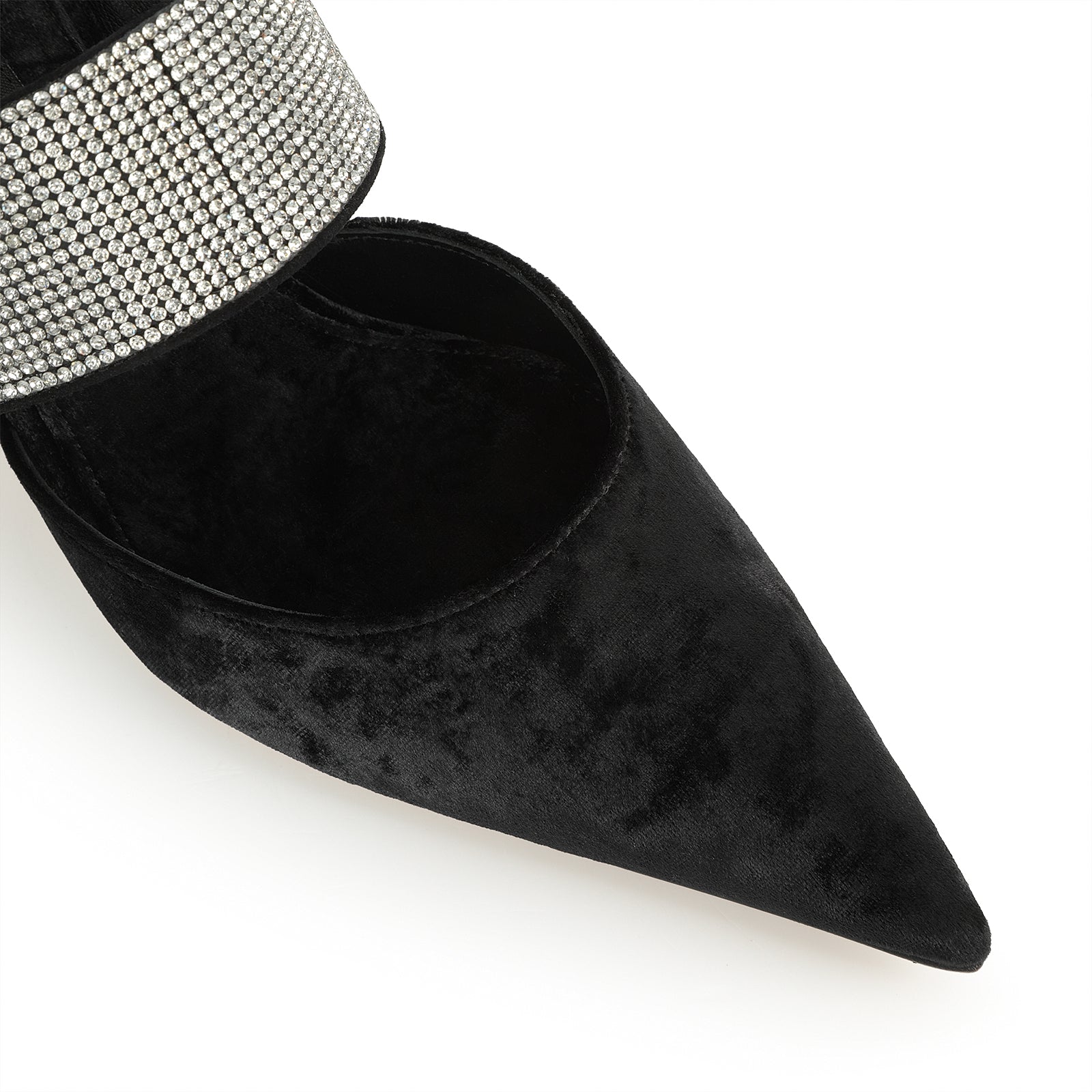 Sergio Rossi Sr Paris 60mm Nero Crystal Mules