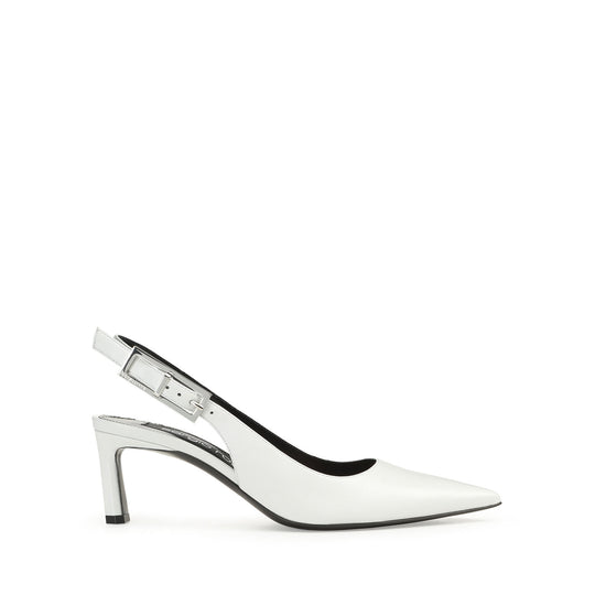 Sergio Rossi SR Nora White 60mm Slingback