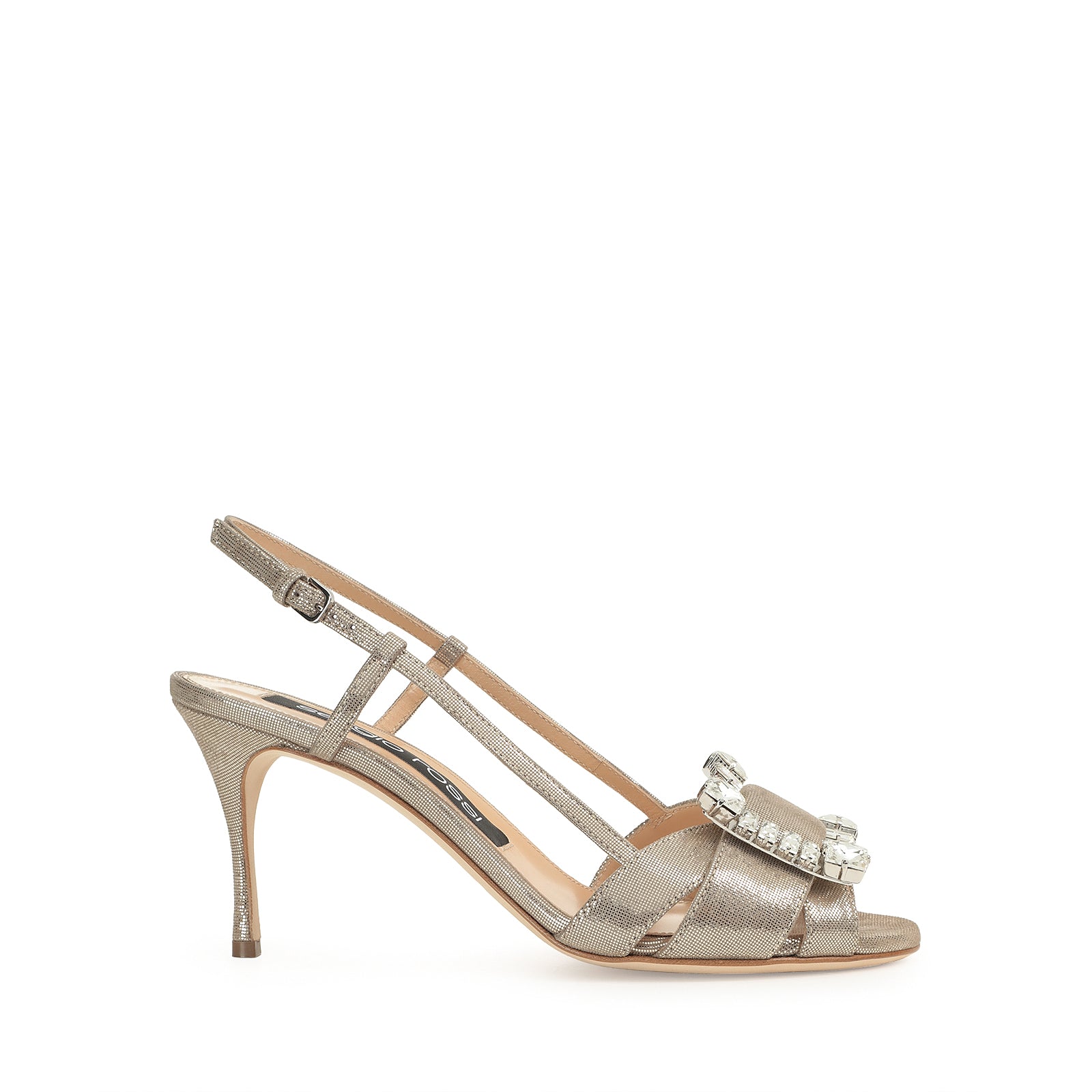 Sergio Rossi Sr Twenty 75mm Champagne Sandals