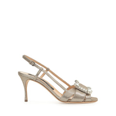 Sergio Rossi Sr Twenty 75mm Champagne Sandals