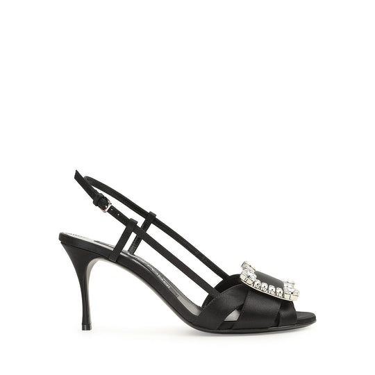 Sergio Rossi SR Twenty Black 75mm Sandals