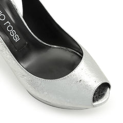 Sergio Rossi Sr Godiva Platform 75mm Argento Slingback