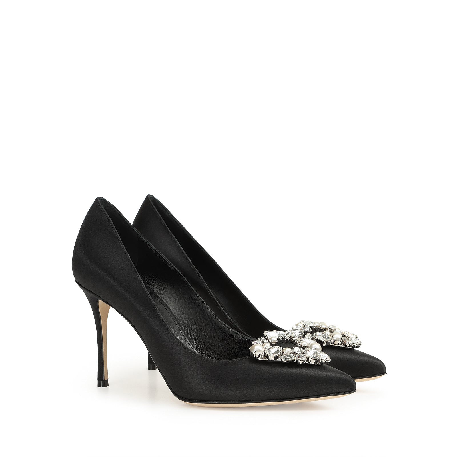 Sergio Rossi Sr Godiva Precious 90mm Nero Pump