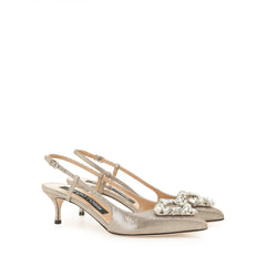 Sergio Rossi Sr Godiva Precious 50mm Champagne Slingback