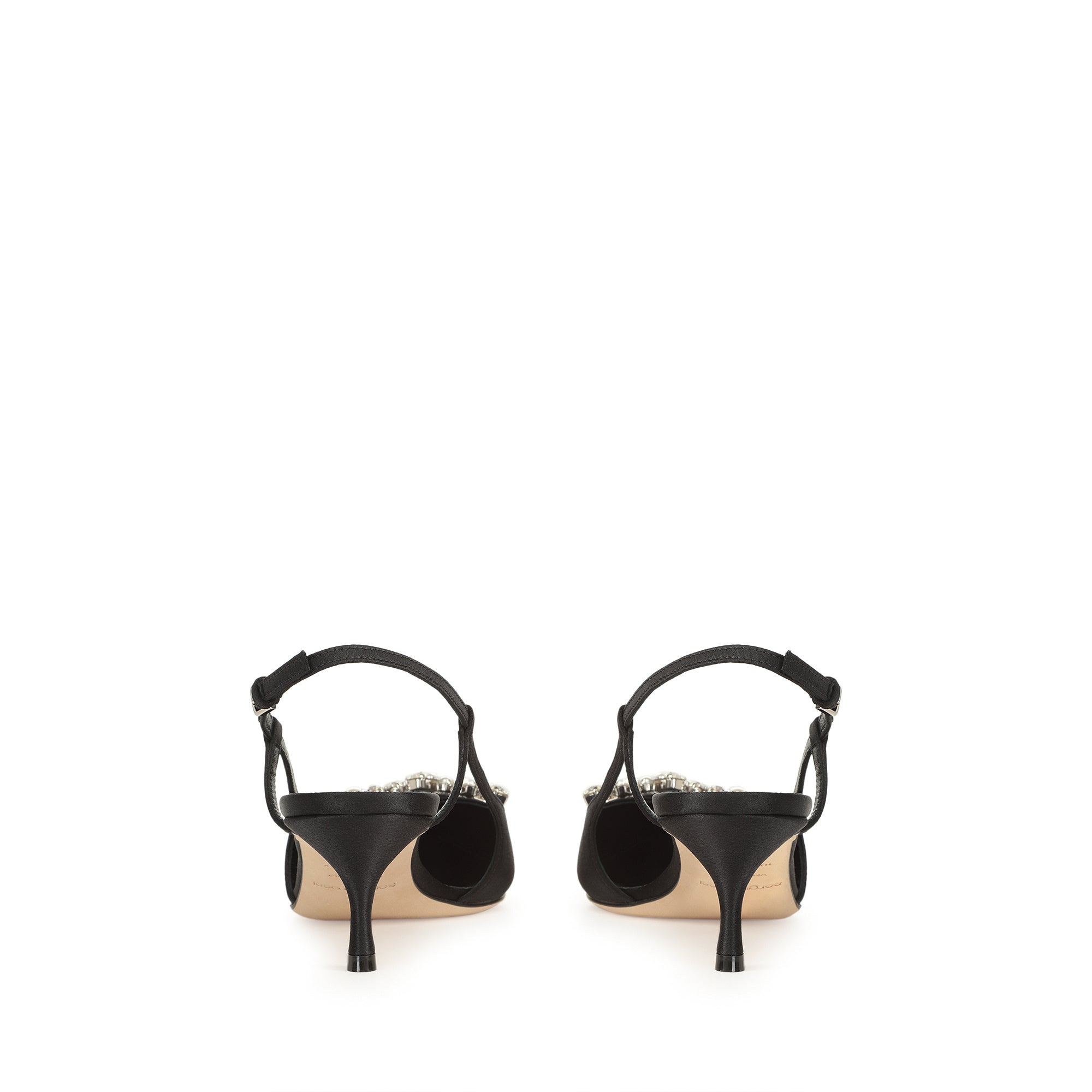 Sergio Rossi Sr Godiva Precious 50mm Nero Slingback