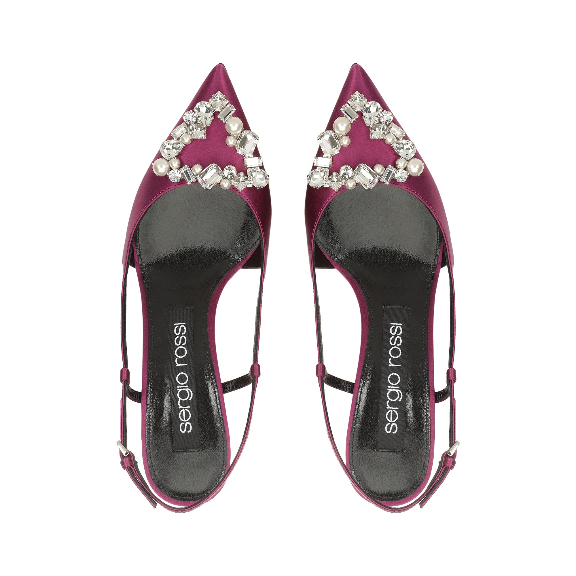 Sergio Rossi Sr Godiva Precious 50mm Bougainvillea Slingback