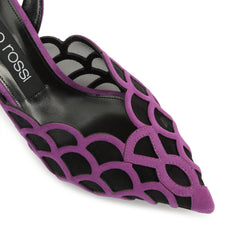 Sergio Rossi Sr1 75mm Bougainvillea Nero Slingback