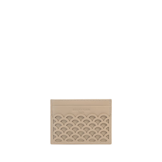 Sergio Rossi Sr Pelletteria Donna Taupe Card Holder