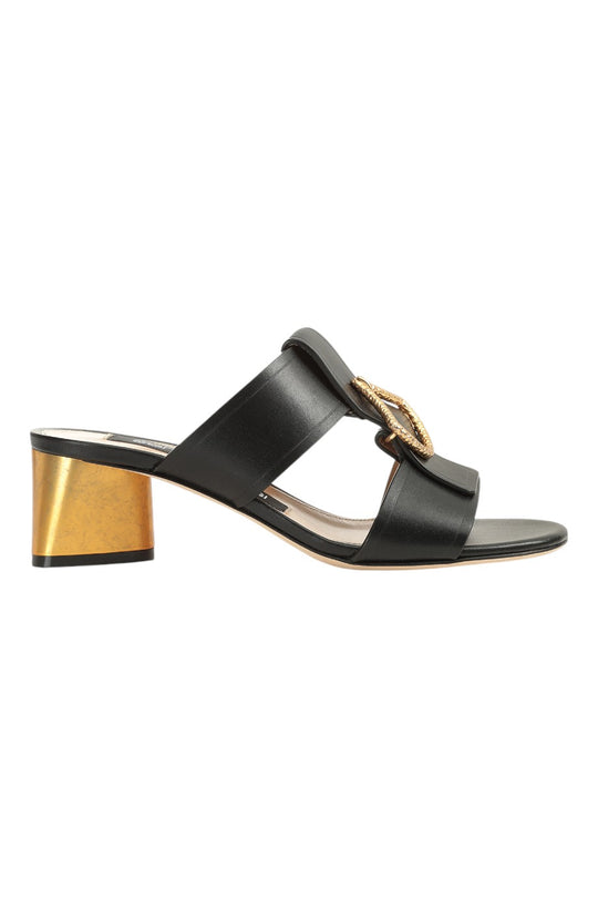 Sergio Rossi Sea Scale Block Heel Sandals