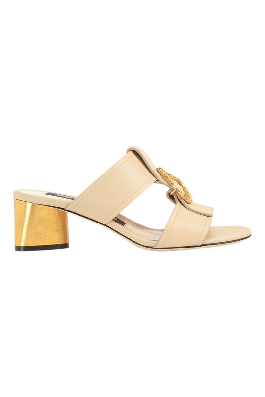 Sergio Rossi Sea Scale Block Heel Sandals