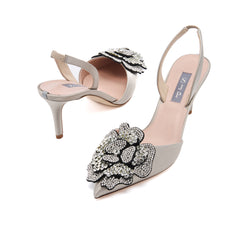 SJP by Sarah Jessica Parker Brilliant 70mm Facade Satin Slingbacks