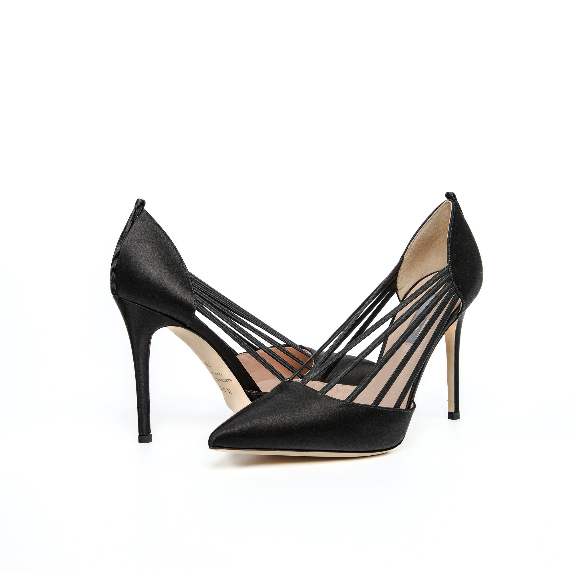 SJP By Sarah Jessica Parker Battersea Ebony Satin 100mm Pumps