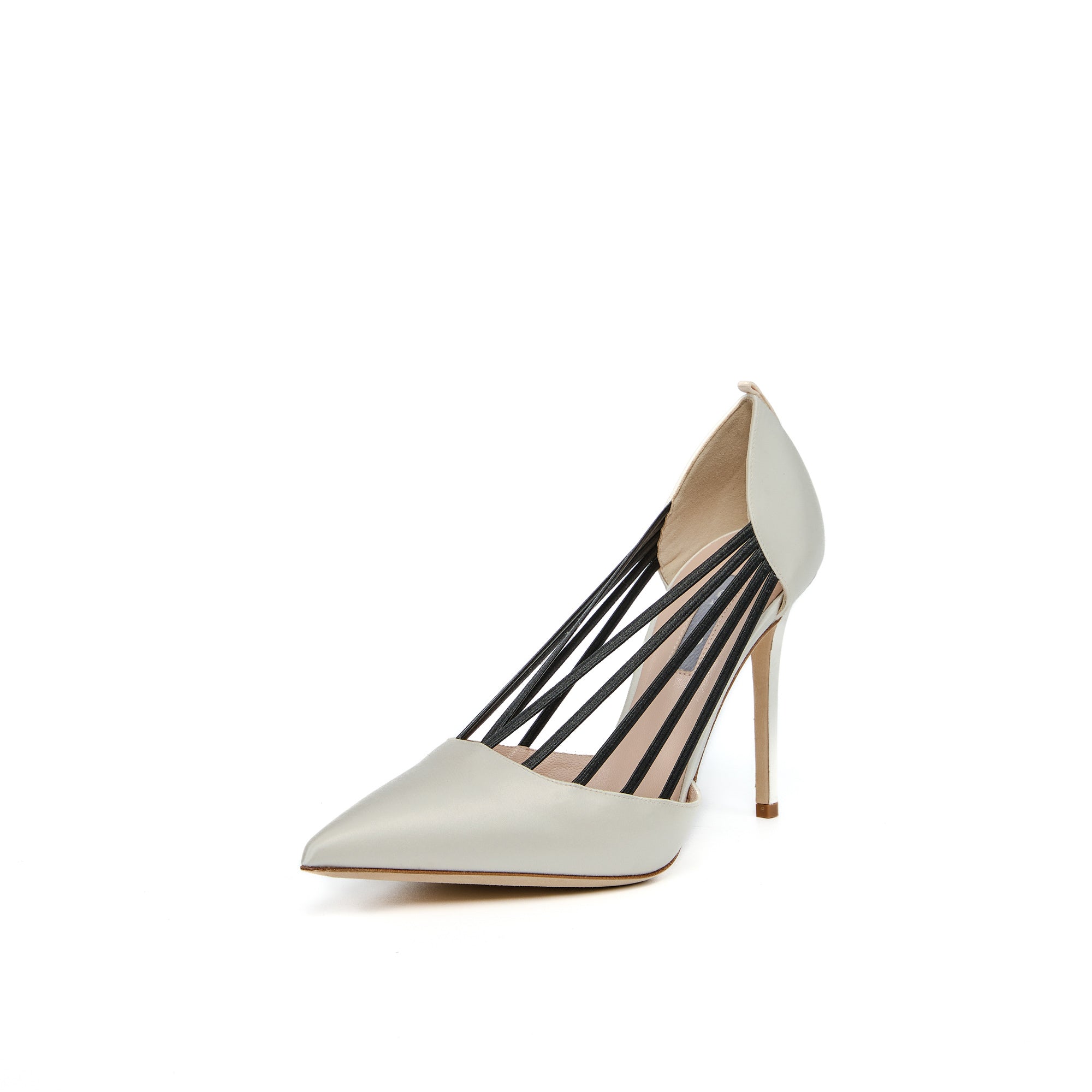 SJP By Sarah Jessica Parker Battersea Ivory Satin 100mm Pumps