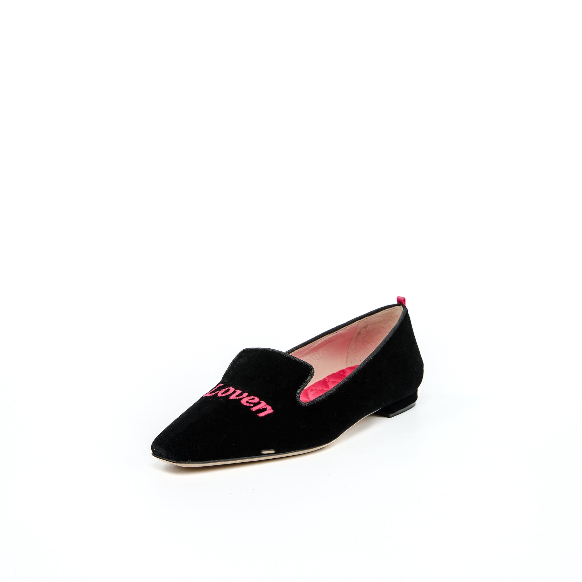 SJP By Sarah Jessica Parker Dorset Ebony Velvet 10mm Flats