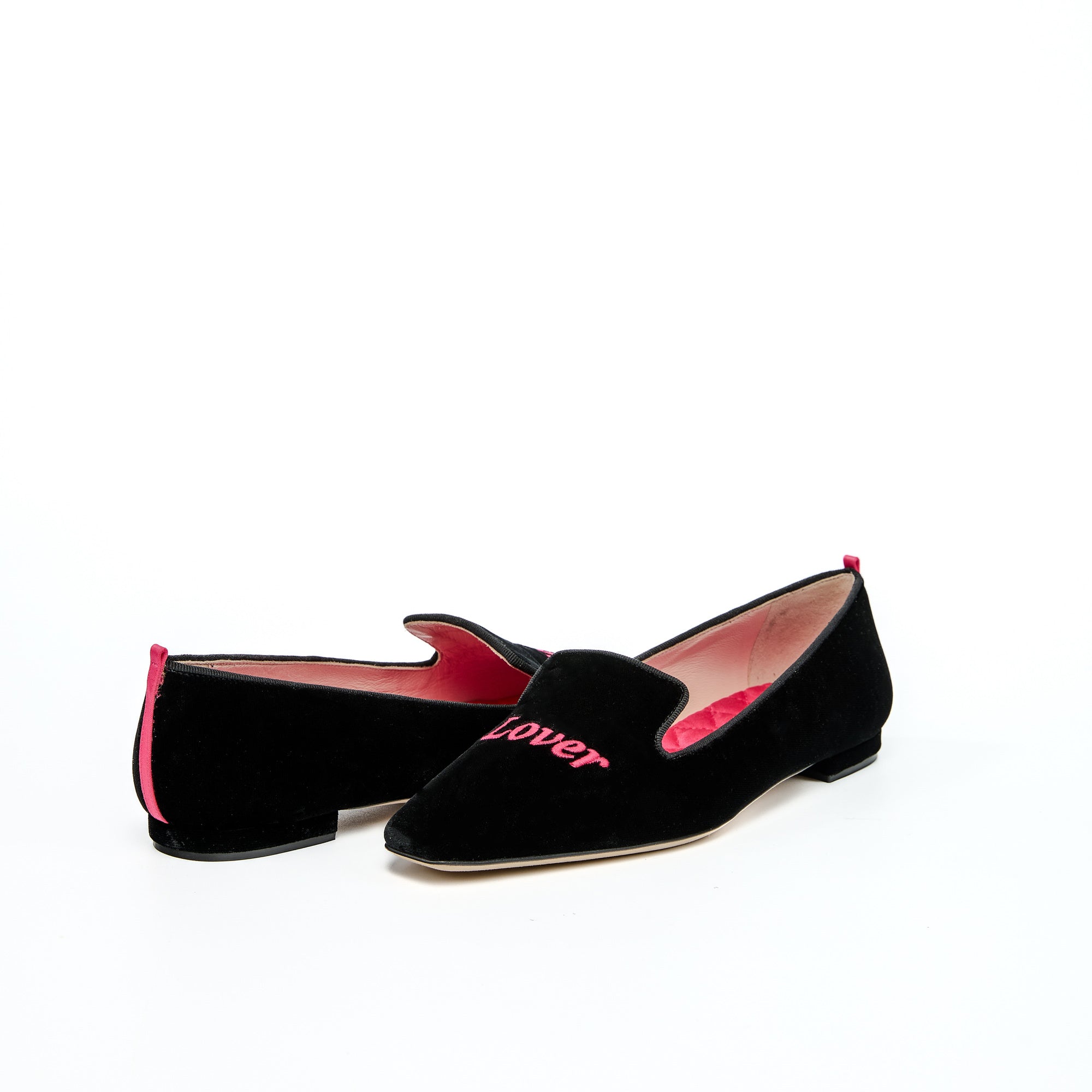 SJP By Sarah Jessica Parker Dorset Ebony Velvet 10mm Flats