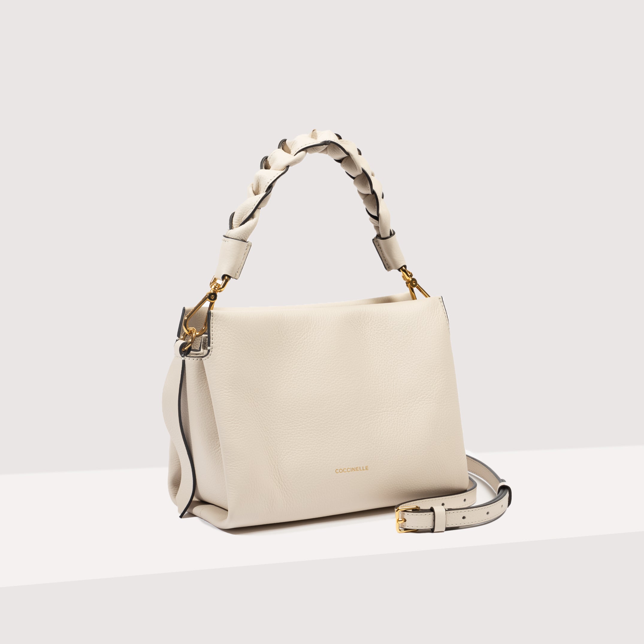 Coccinelle Boheme Grana Handbag - White