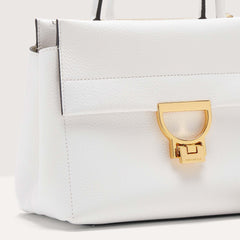 Coccinelle Arlettis Medium Brillant White Handbag