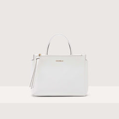 Coccinelle Arlettis Medium Brillant White Handbag