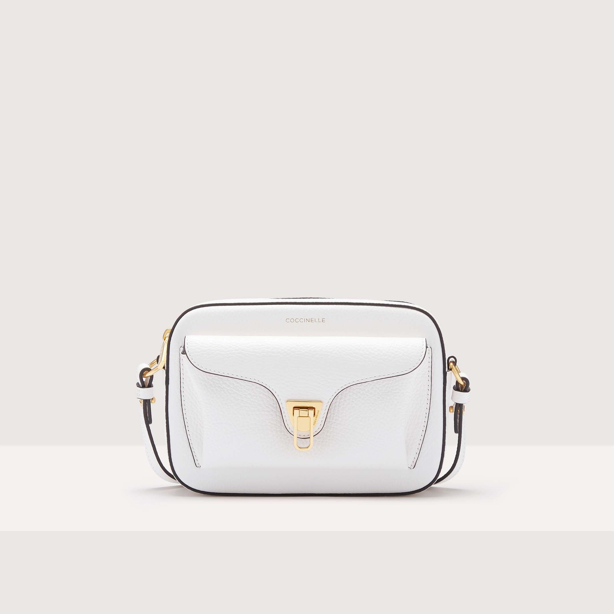 Coccinelle Beat Soft Small Brillant White Crossbody Bag