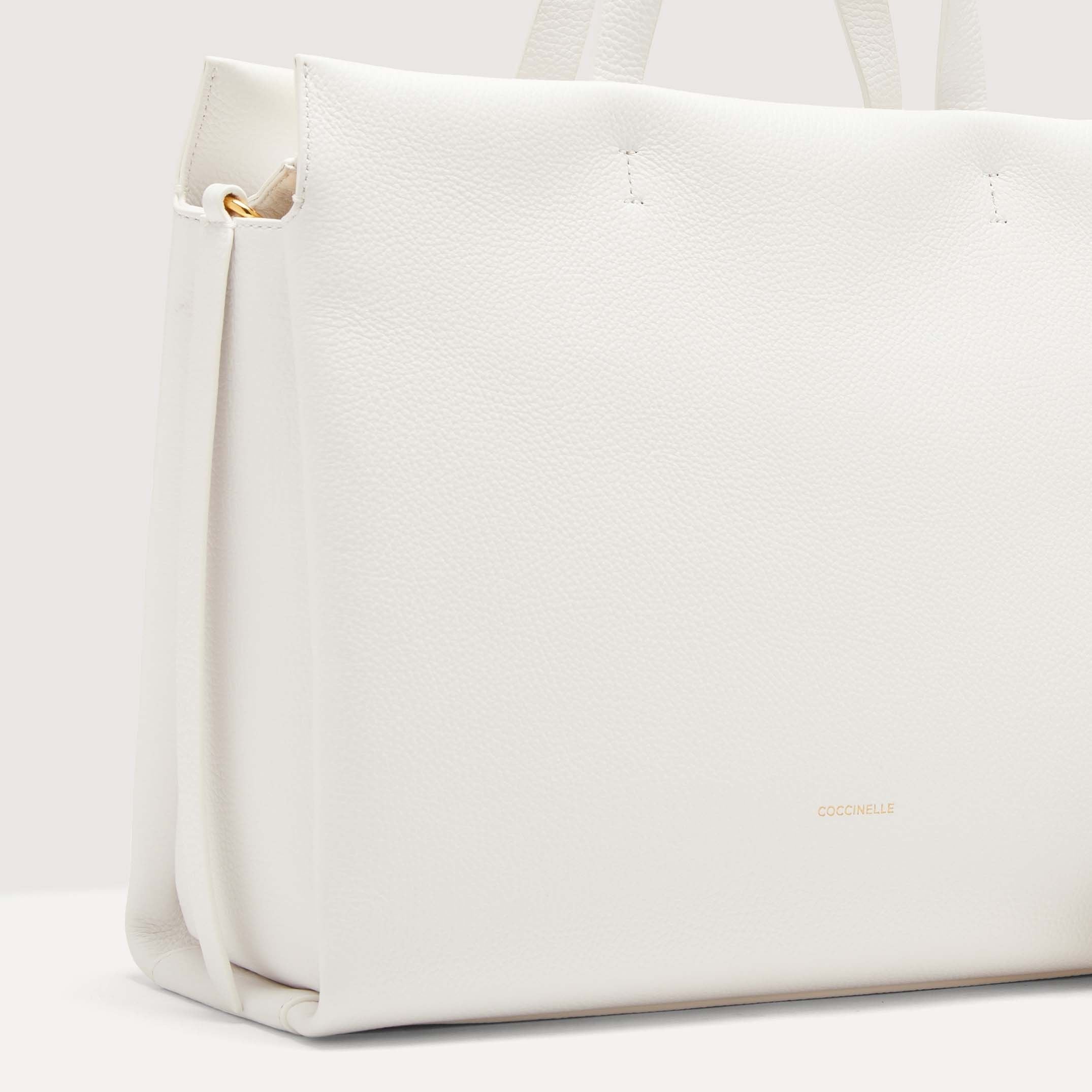 Coccinelle Boheme Large Brillant White Handbag