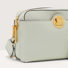 Coccinelle Liya Signature Medium Celadon Green Shoulder Bag