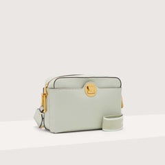 Coccinelle Liya Signature Medium Celadon Green Shoulder Bag