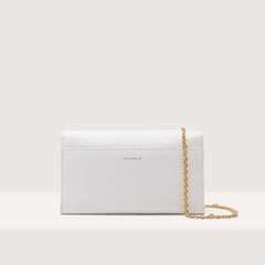 Coccinelle Binxie Medium Brillant White Shoulder Bag