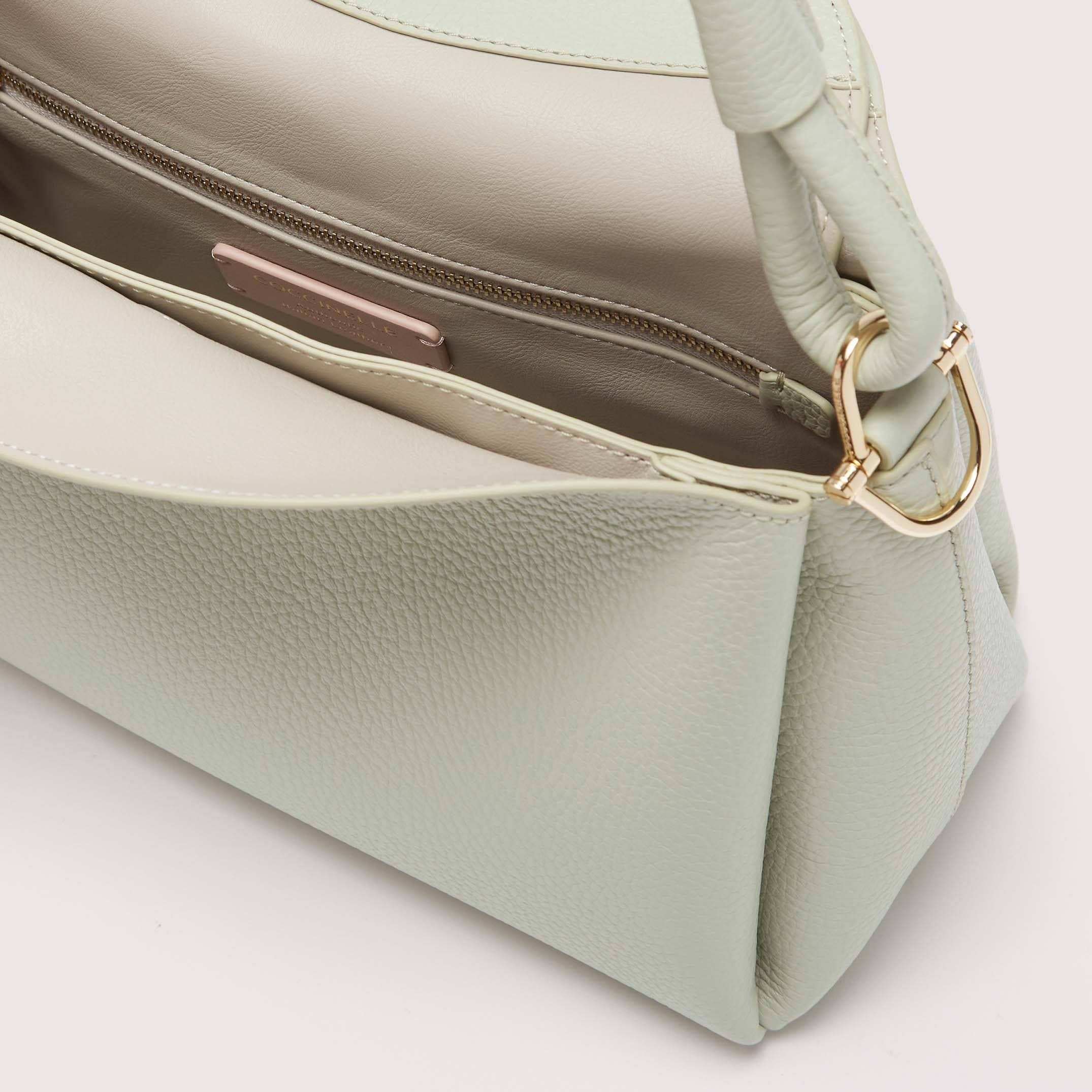 Coccinelle Eclyps Medium Shoulder Bag Celadon Green