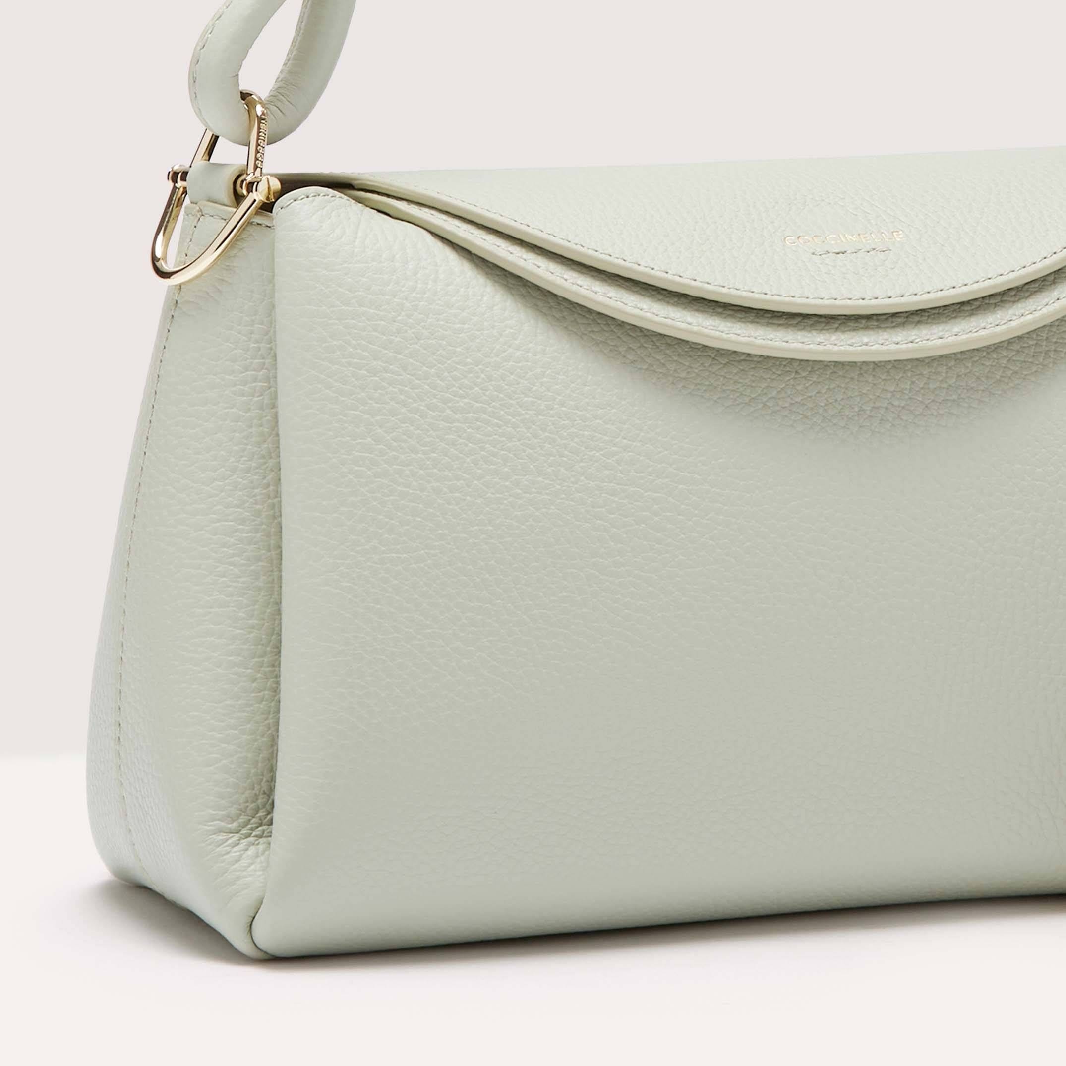 Coccinelle Eclyps Medium Shoulder Bag Celadon Green