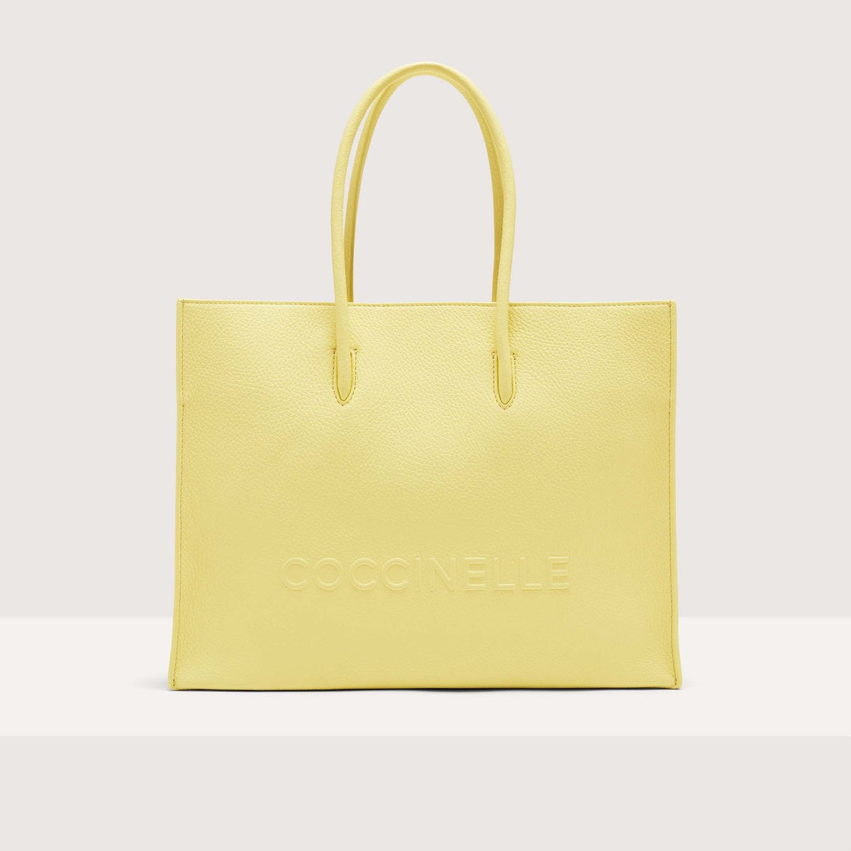 Coccinelle Myrtha Maxi Logo Medium Handbag Lime Wash