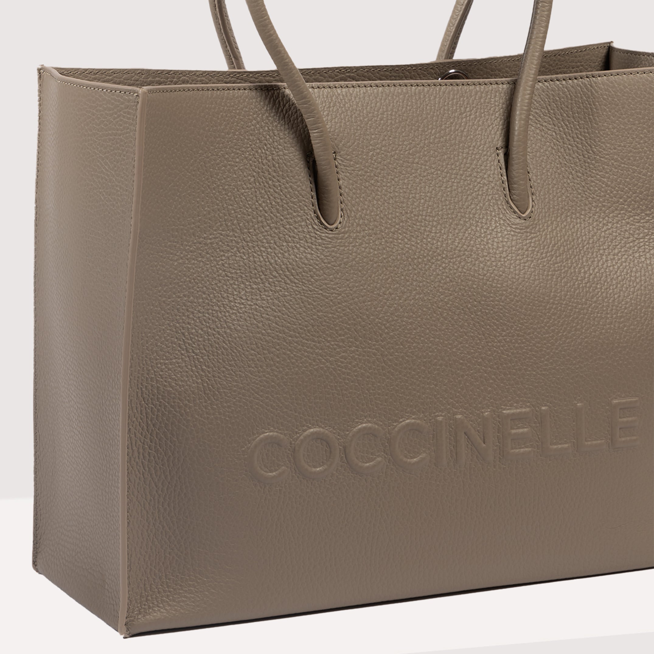 Coccinelle Myrtha Maxi Log Handbag - Beige