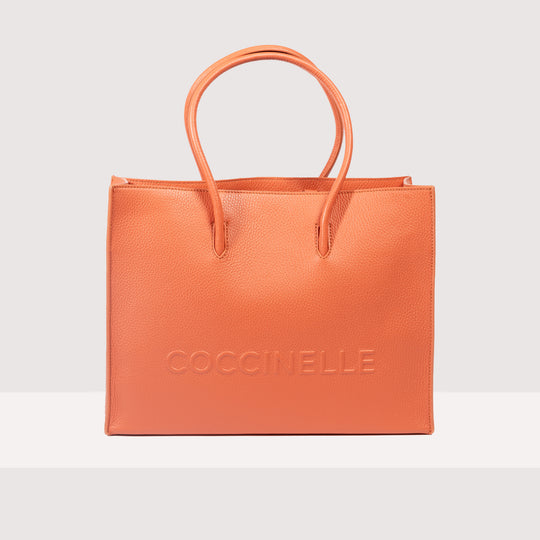 Coccinelle Myrtha Maxi Log Handbag - Orange