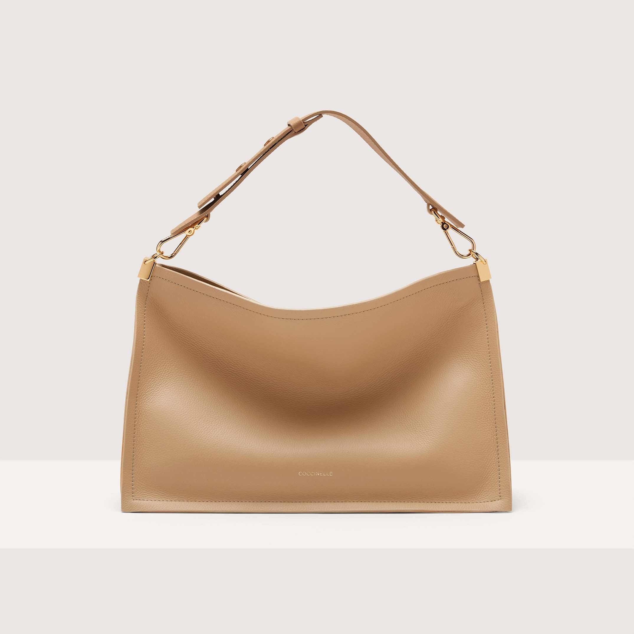 Coccinelle Snip Medium Beige Handbag