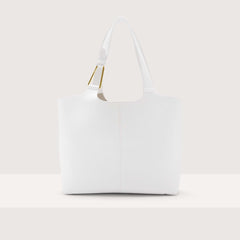 Coccinelle Brume Large Shoulder Bag Brillant White