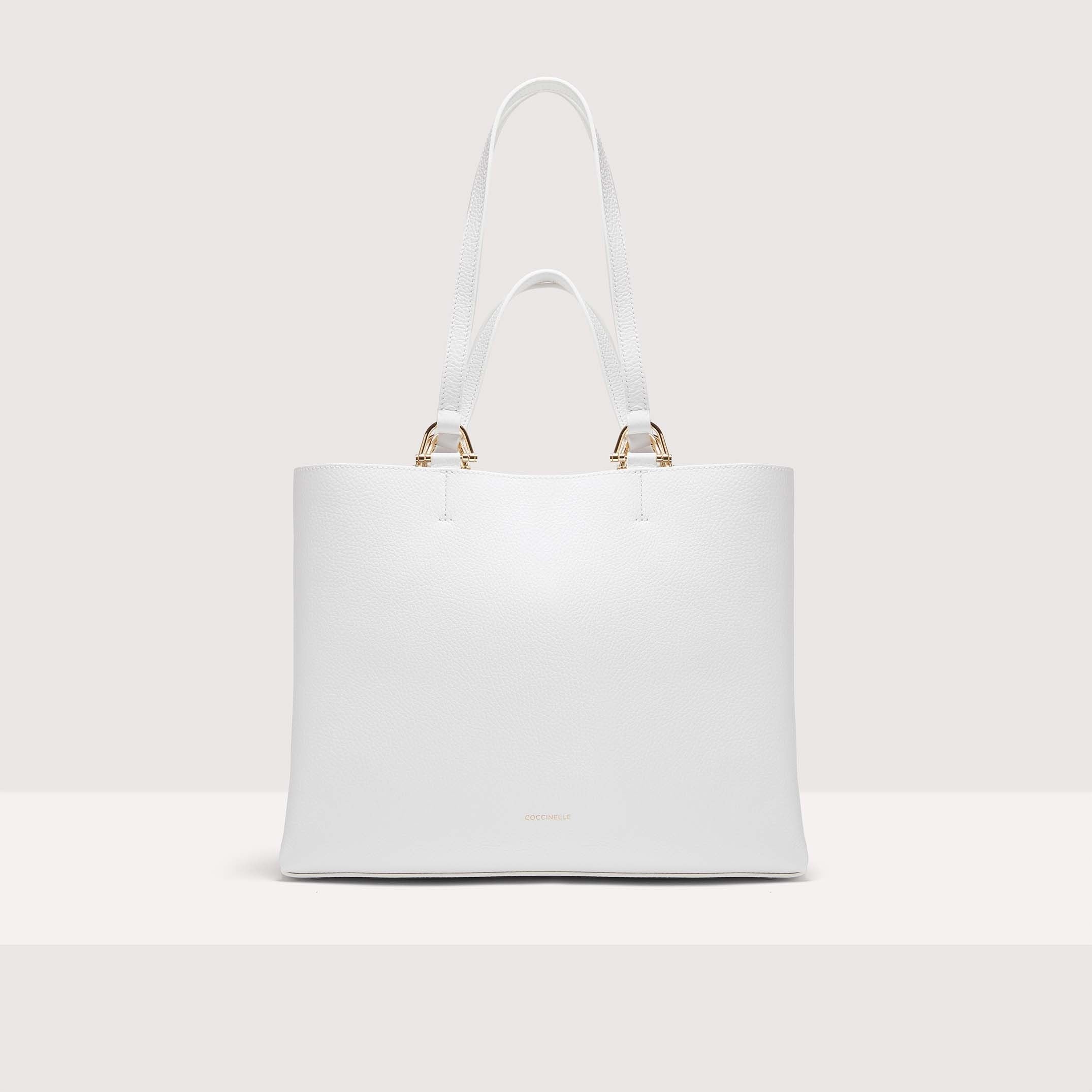 Coccinelle Hop On Medium Handbag Brillant White