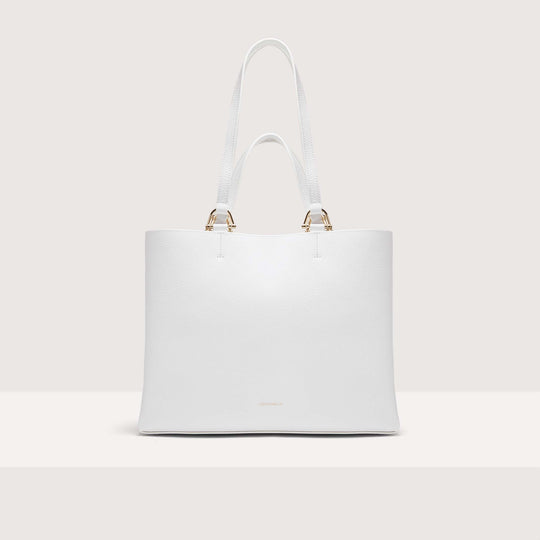 Coccinelle Hop On Medium Handbag Brillant White