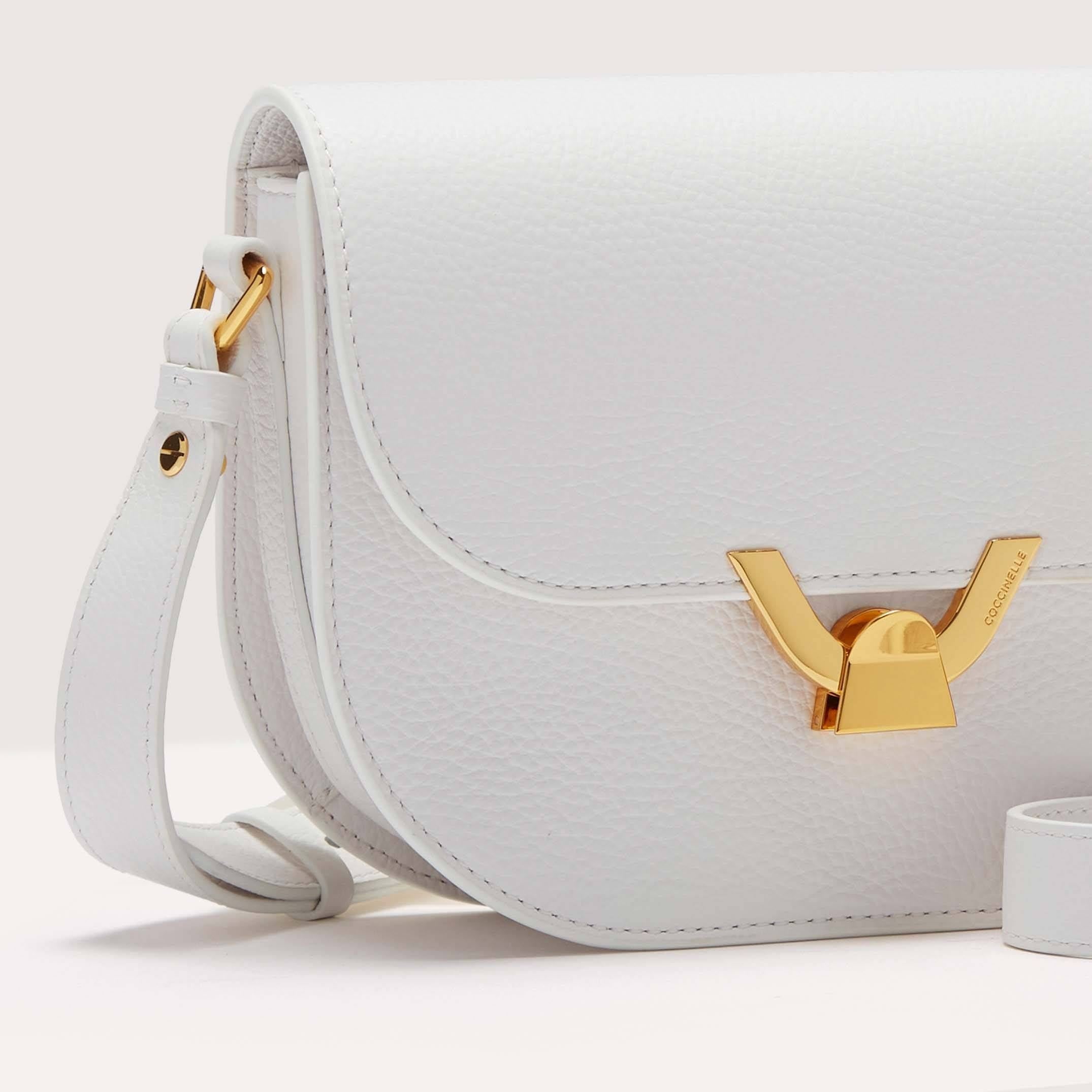 Coccinelle Dew Small Crossbody Bag Brillant White