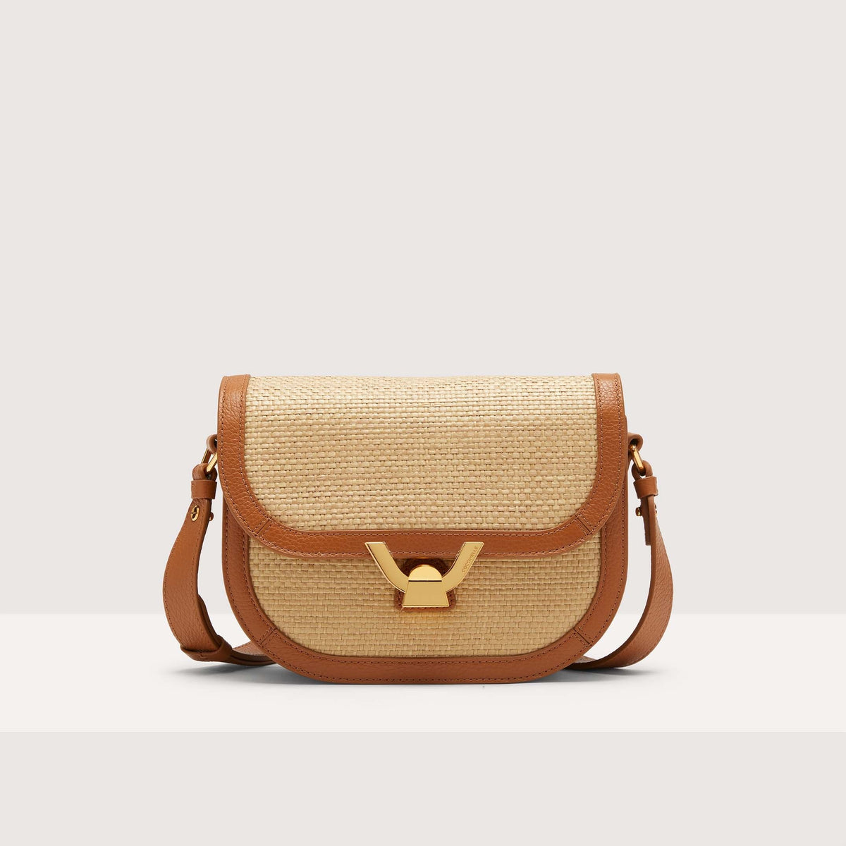 Coccinelle Dew Straw Small Natural Handbag
