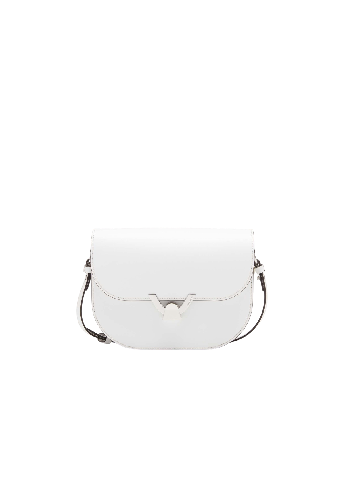 Coccinelle Dew Eco Cowhide Small Crossbody Bag Brillant White