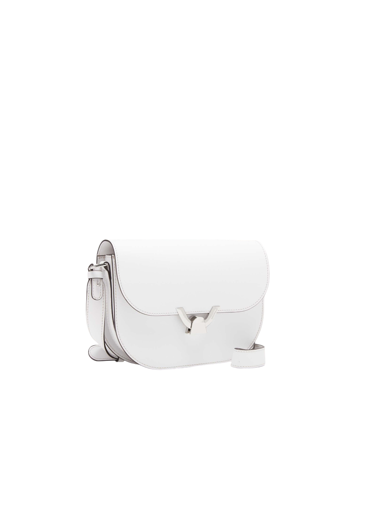 Coccinelle Dew Eco Cowhide Small Crossbody Bag Brillant White