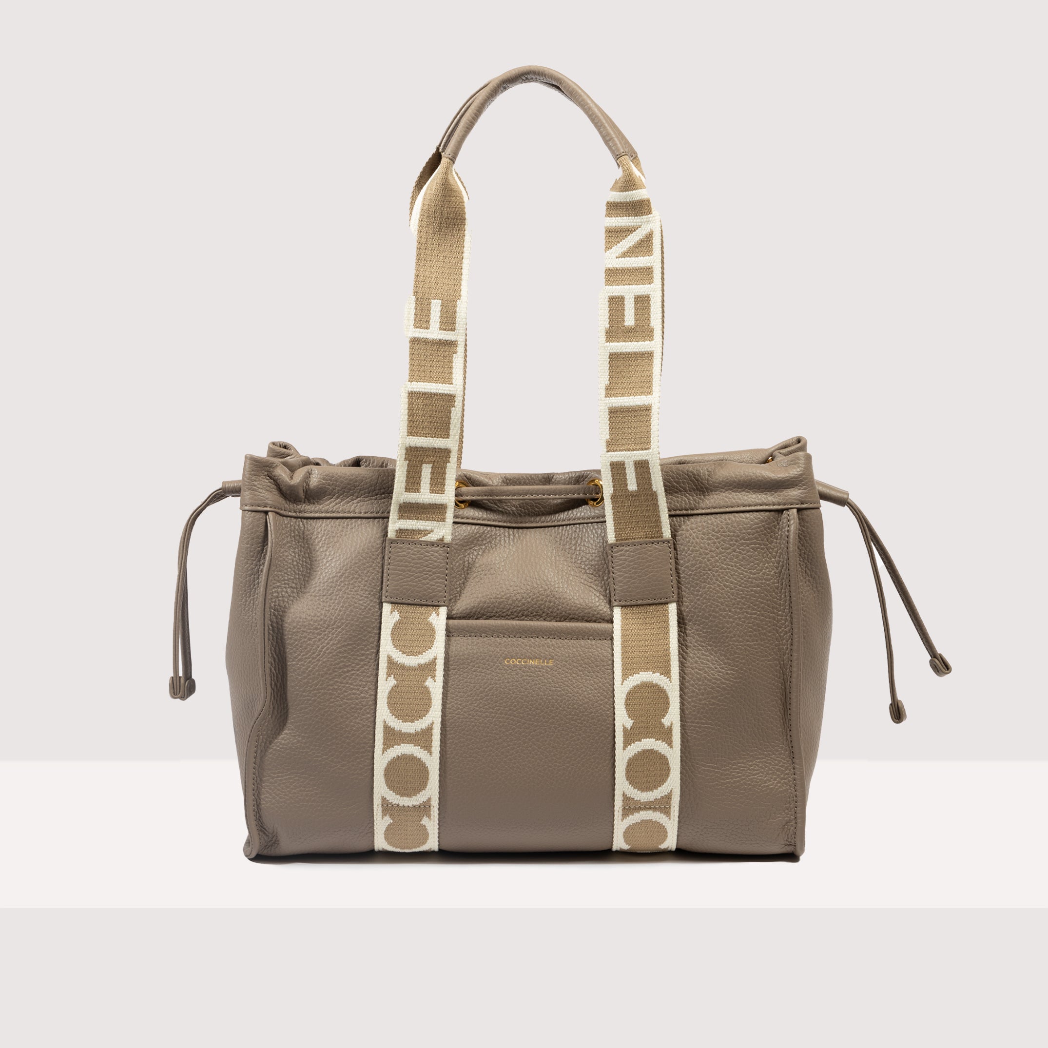 Coccinelle 2Day Signature Shopping Bag - Beige