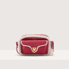 Coccinelle x Inuikii Beat Eco Shearling Small Crossbody - Red