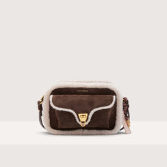 Coccinelle x Inuikii Beat Eco Shearling Small Crossbody - Brown