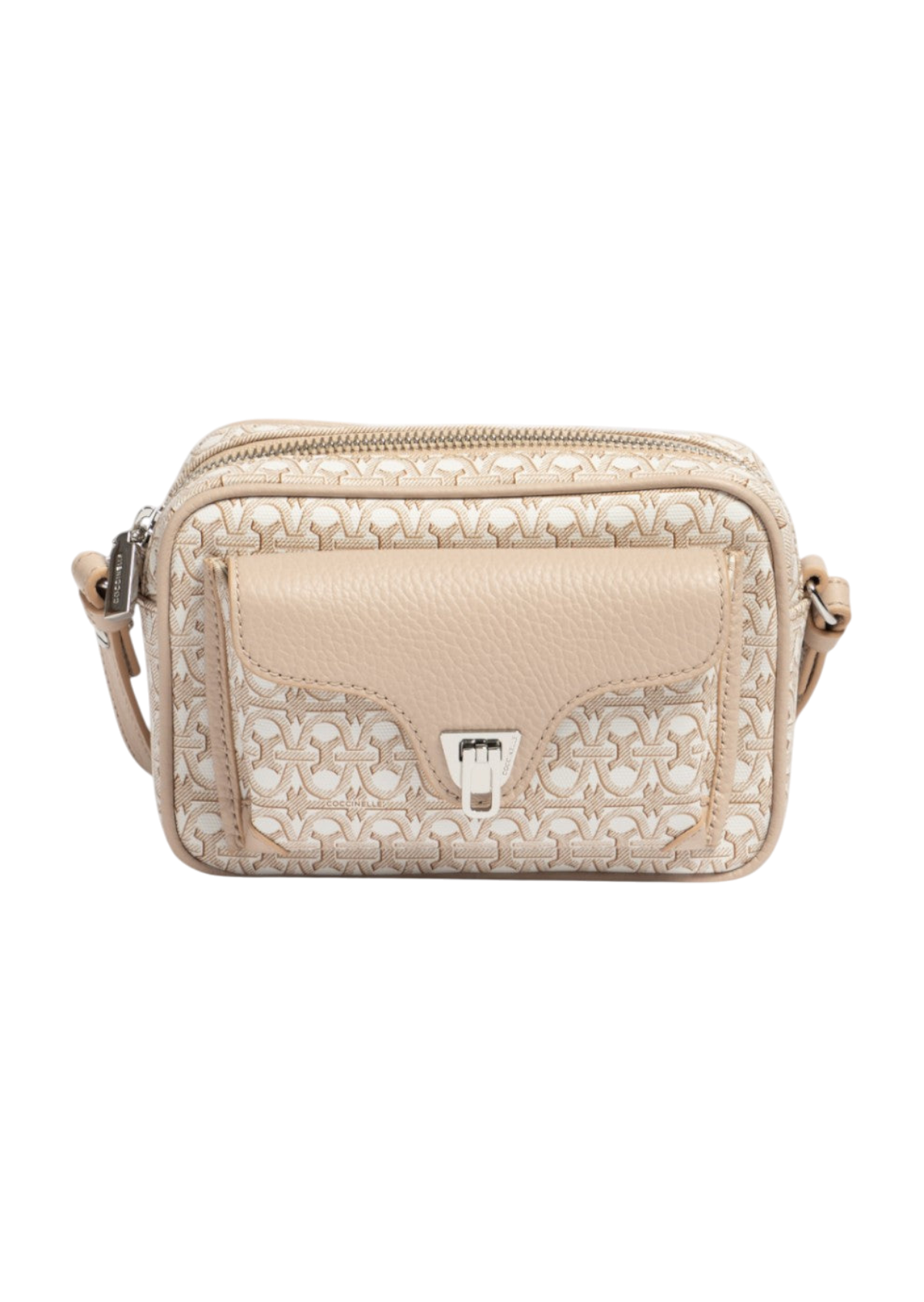 Coccinelle Beat Coated Monogram Crossbody Bag Small