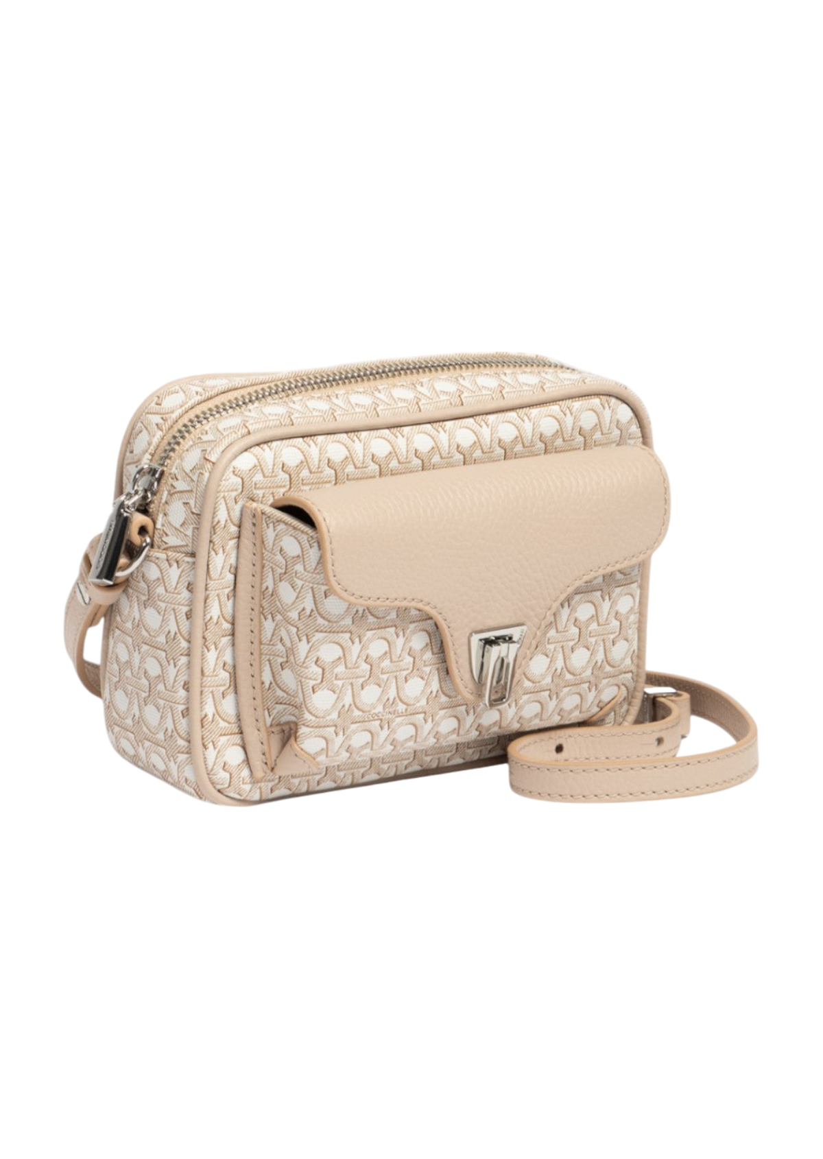 Coccinelle Beat Coated Monogram Crossbody Bag Small