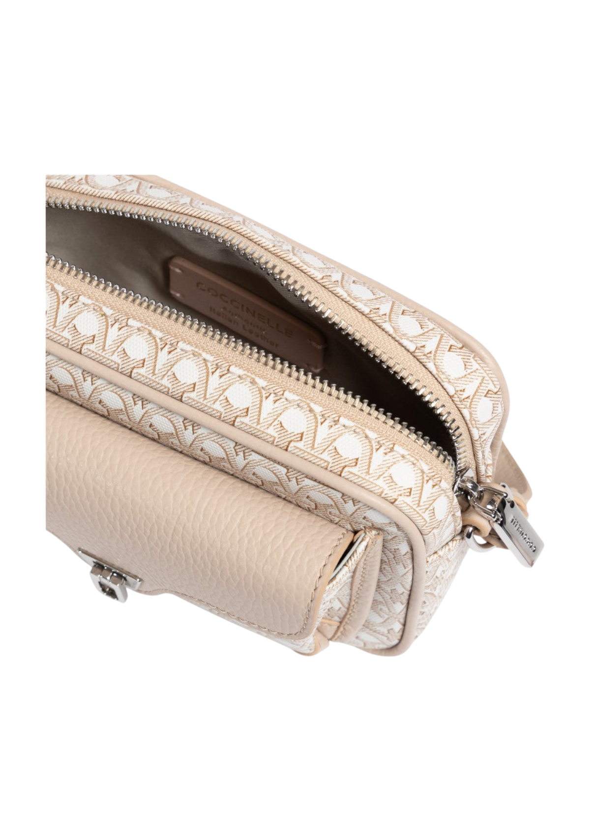 Coccinelle Beat Coated Monogram Crossbody Bag Small