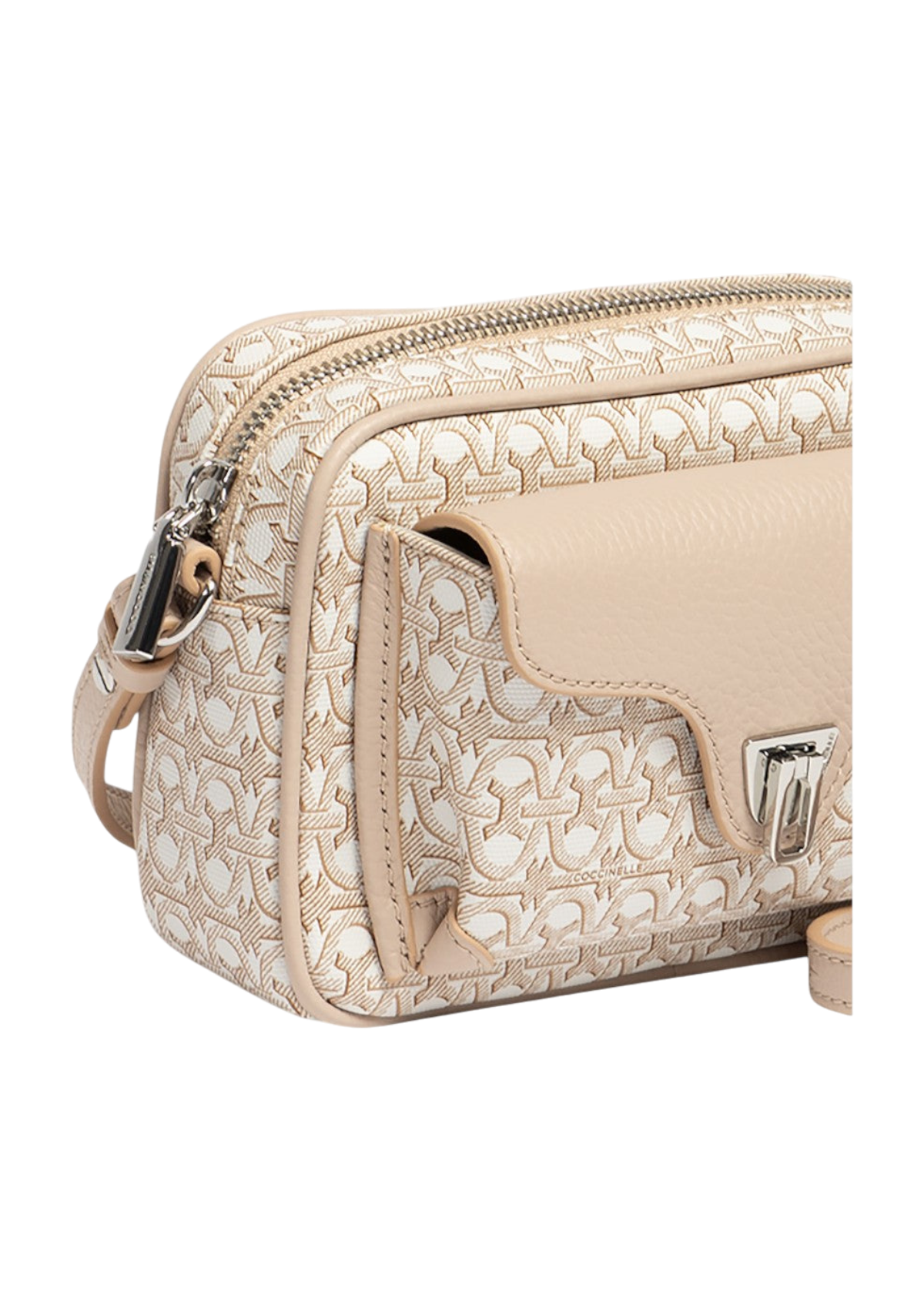 Coccinelle Beat Coated Monogram Crossbody Bag Small