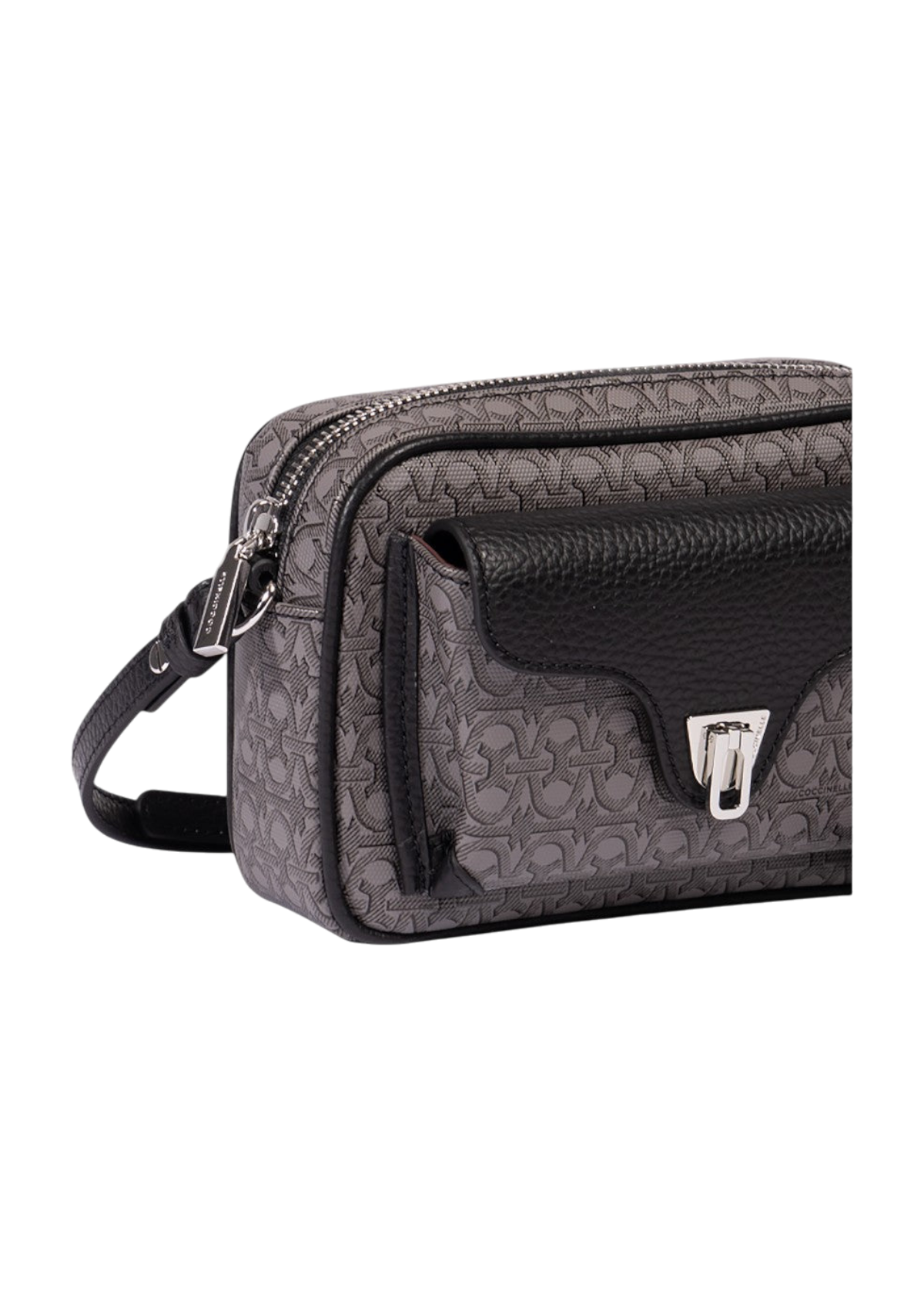 Coccinelle Beat Coated Monogram Crossbody Bag Small
